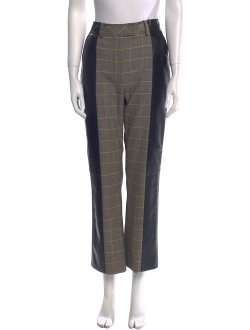 Jonathan Simkhai Plaid Print Wide Leg Pants