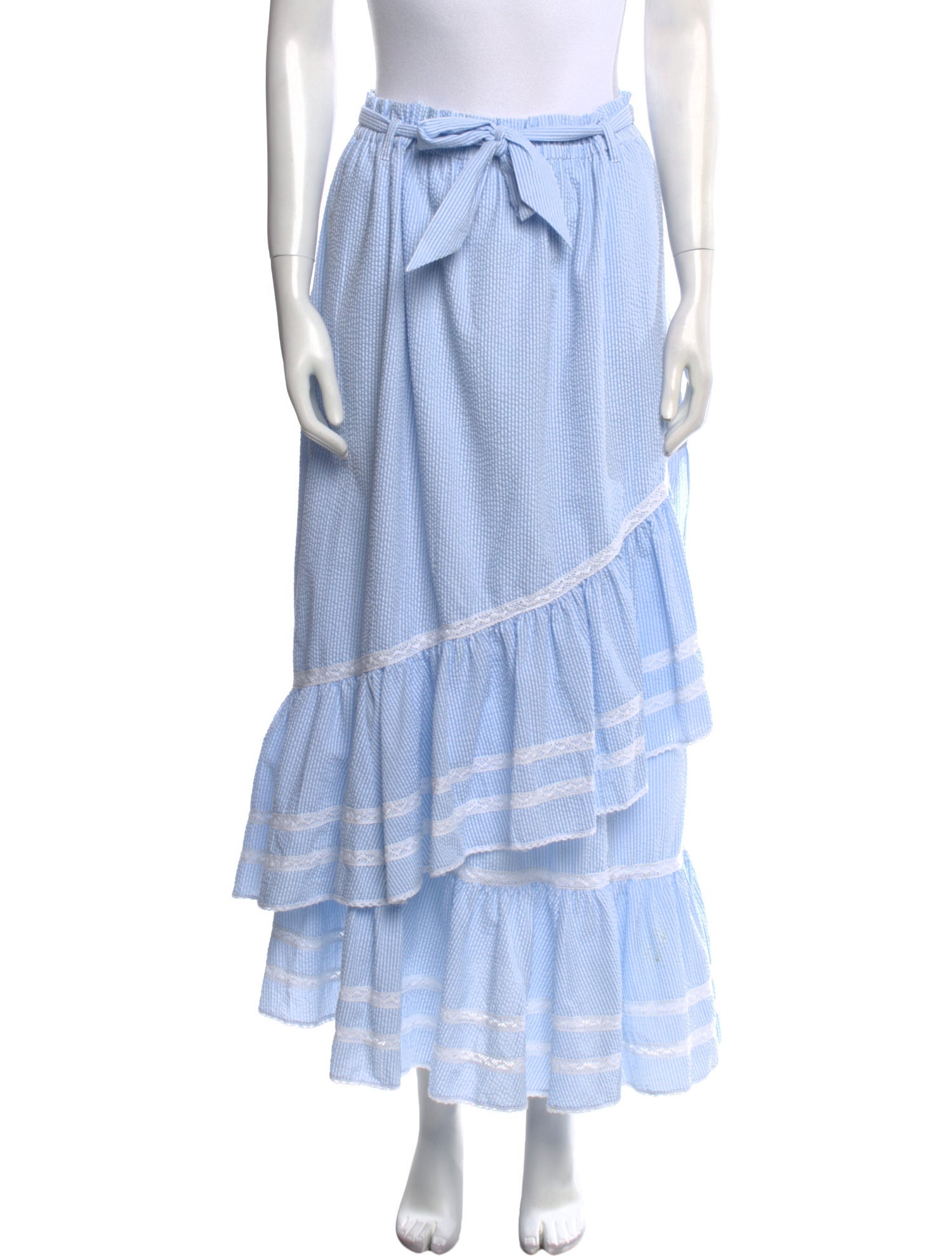 Jonathan Simkhai Striped Midi Length Skirt