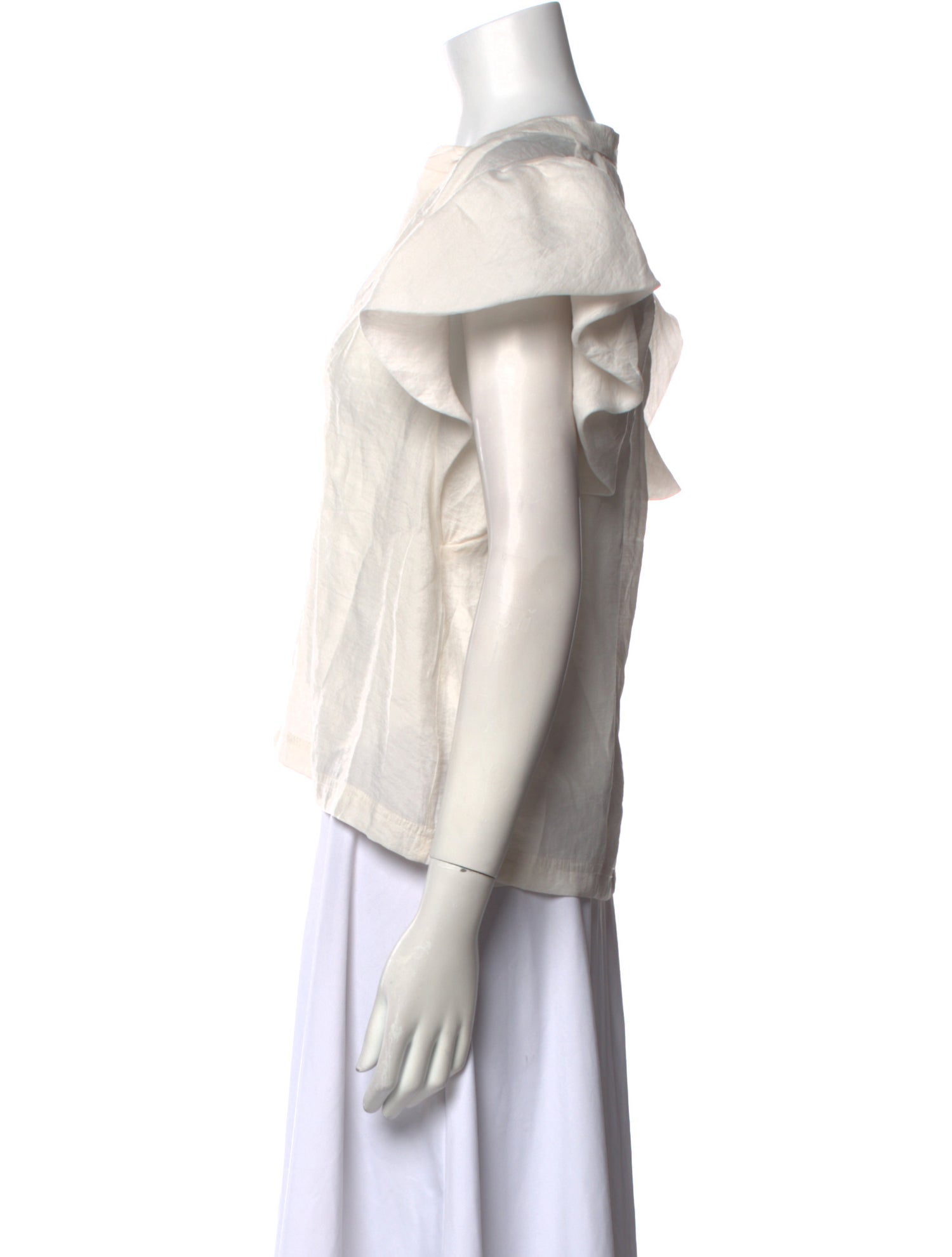 Jonathan Simkhai V-Neck Short Sleeve Blouse