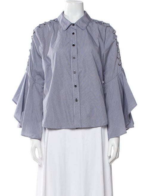 Jonathan Simkhai Plaid Print Long Sleeve Button-Up Top