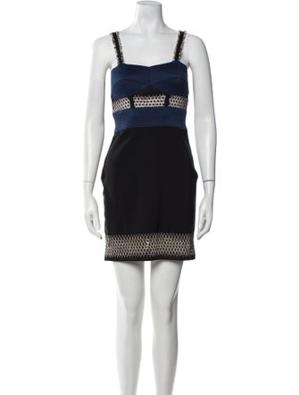 Jonathan Simkhai Colorblock Pattern Mini Dress
