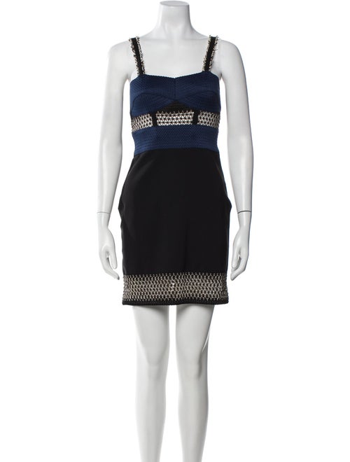 Jonathan Simkhai Colorblock Pattern Mini Dress