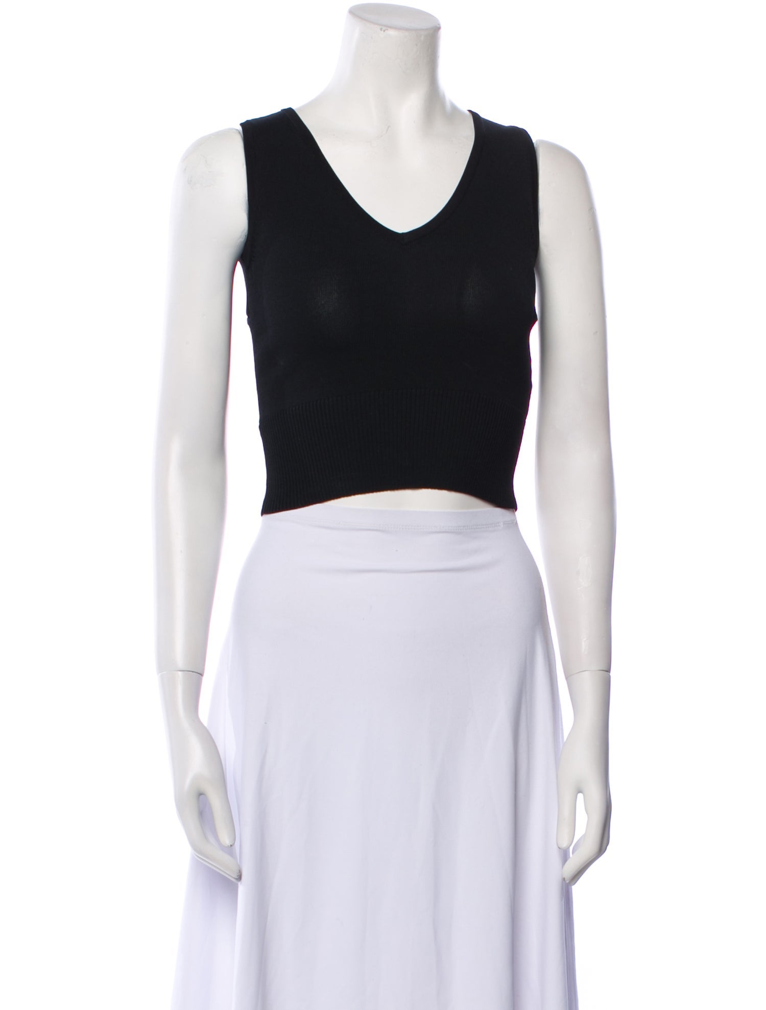 Jonathan Simkhai V-Neck Sleeveless Crop Top