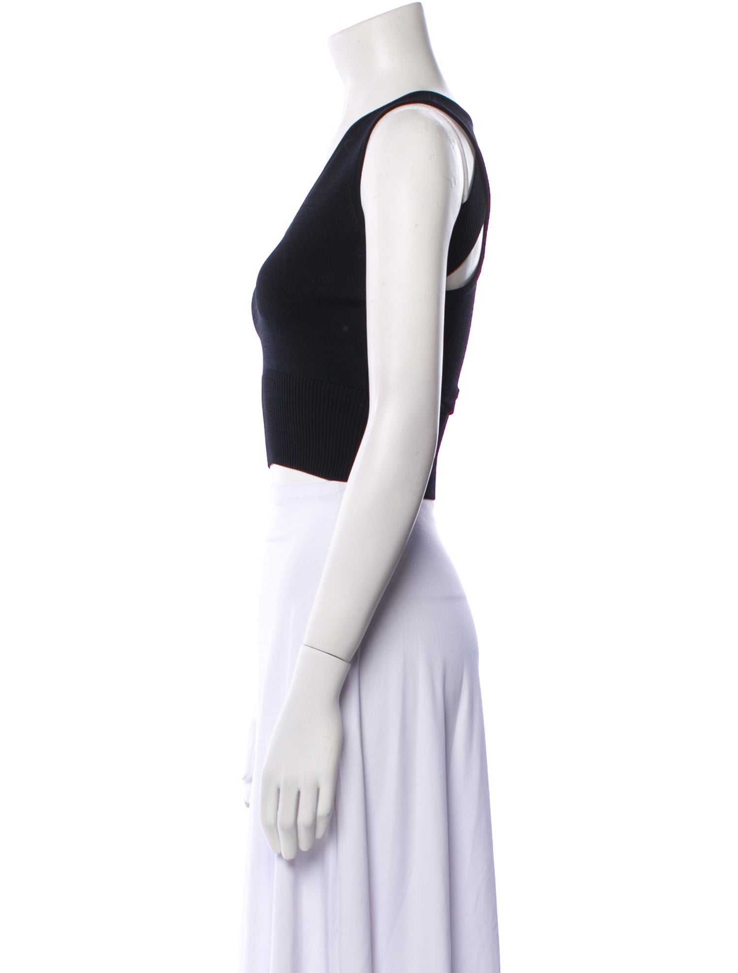 Jonathan Simkhai V-Neck Sleeveless Crop Top