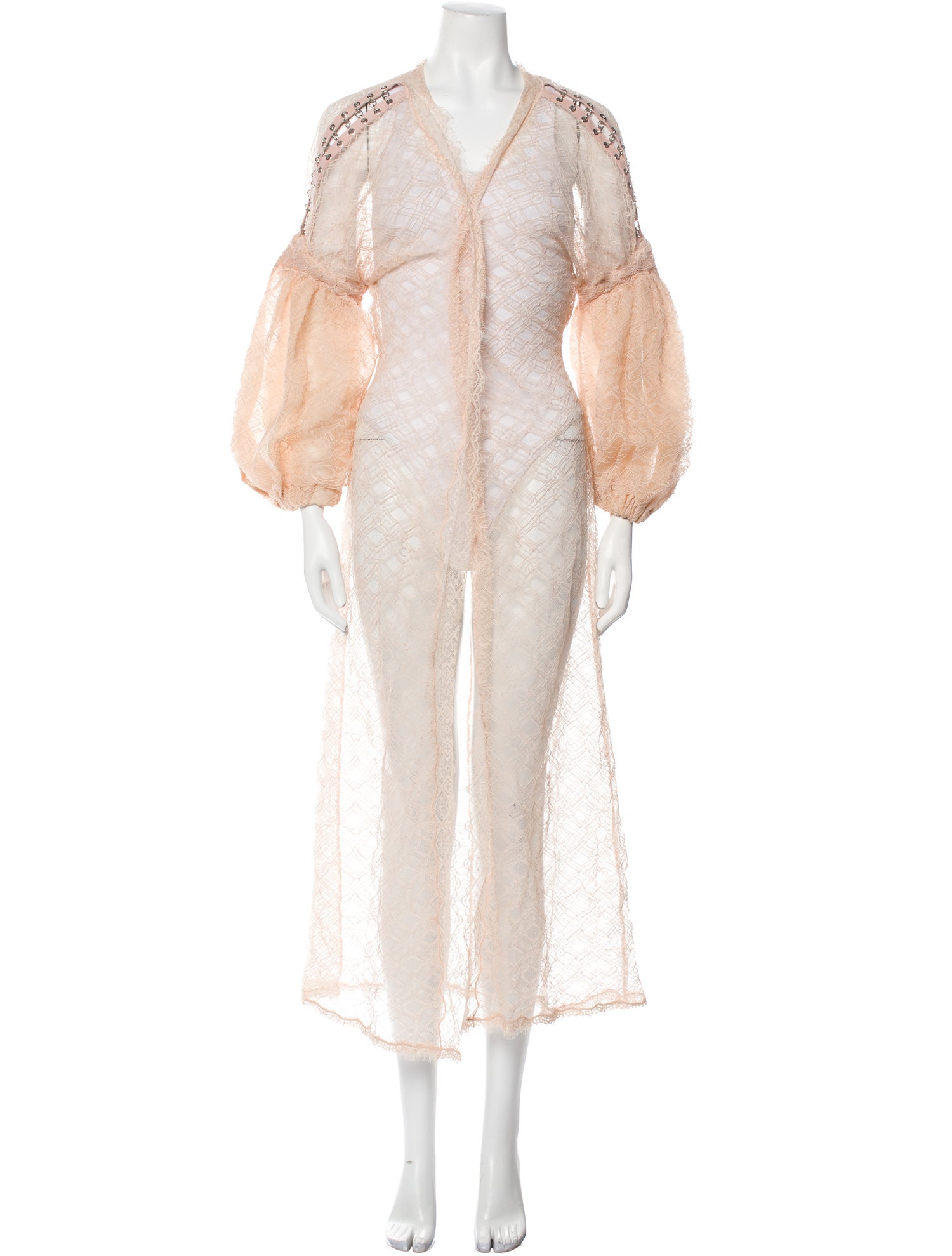 Jonathan Simkhai Lace Trim Embellishment Cover-Up