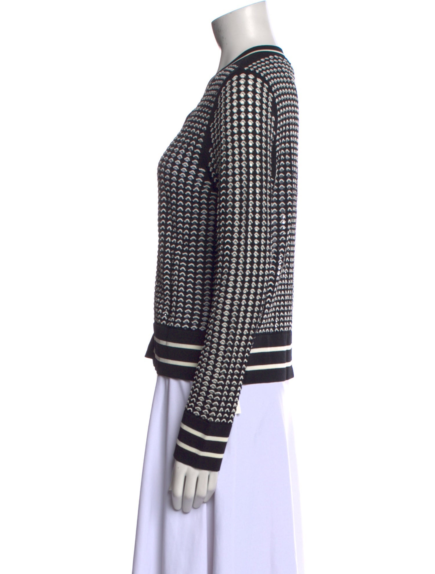 Jonathan Simkhai Striped V-Neck Sweater w/ Tags