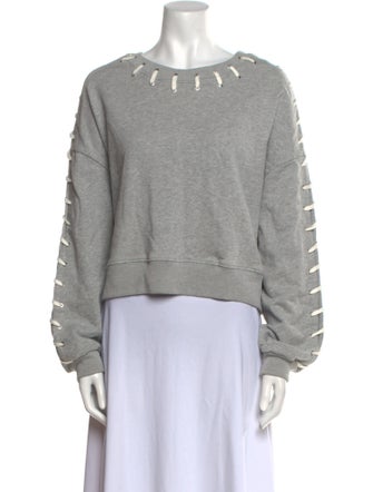 Jonathan Simkhai Scoop Neck Long Sleeve Sweatshirt