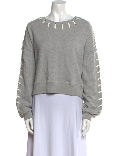 Jonathan Simkhai Scoop Neck Long Sleeve Sweatshirt