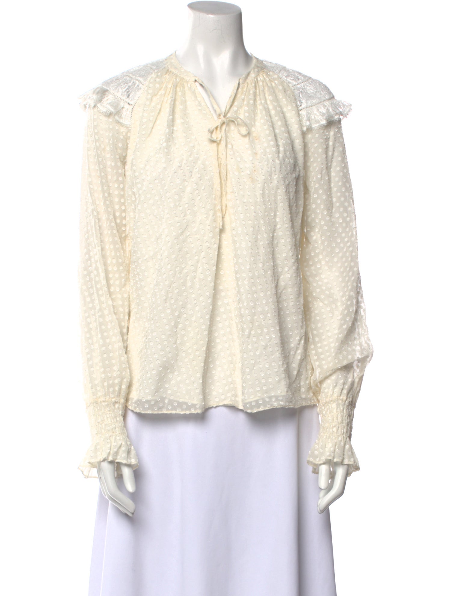 Jonathan Simkhai Silk Tie Neck Blouse