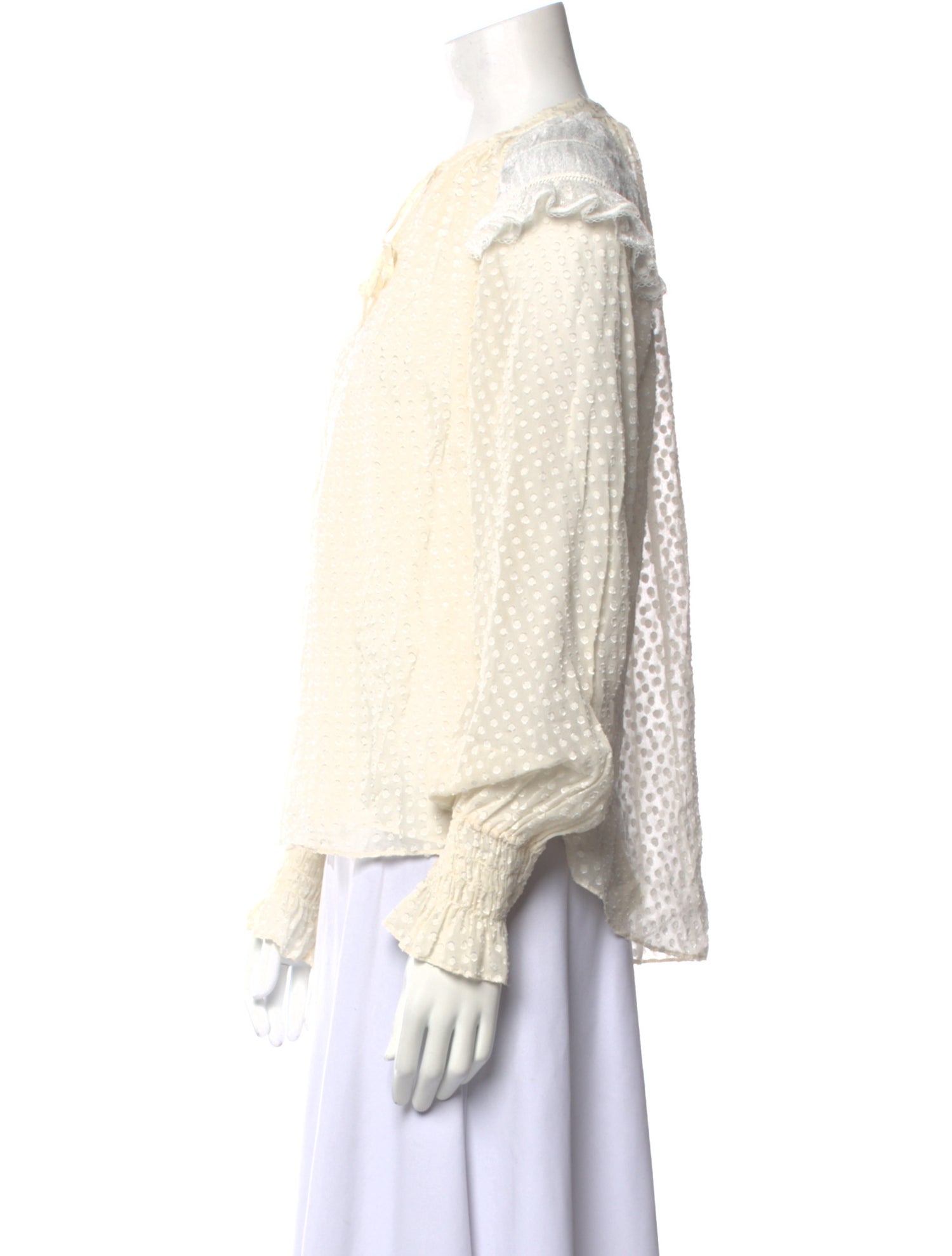 Jonathan Simkhai Silk Tie Neck Blouse