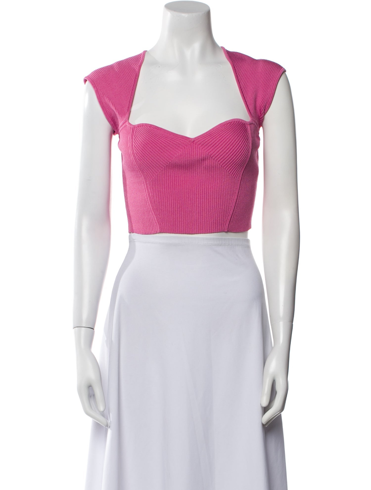 Jonathan Simkhai Square Neckline Sleeveless Crop Top