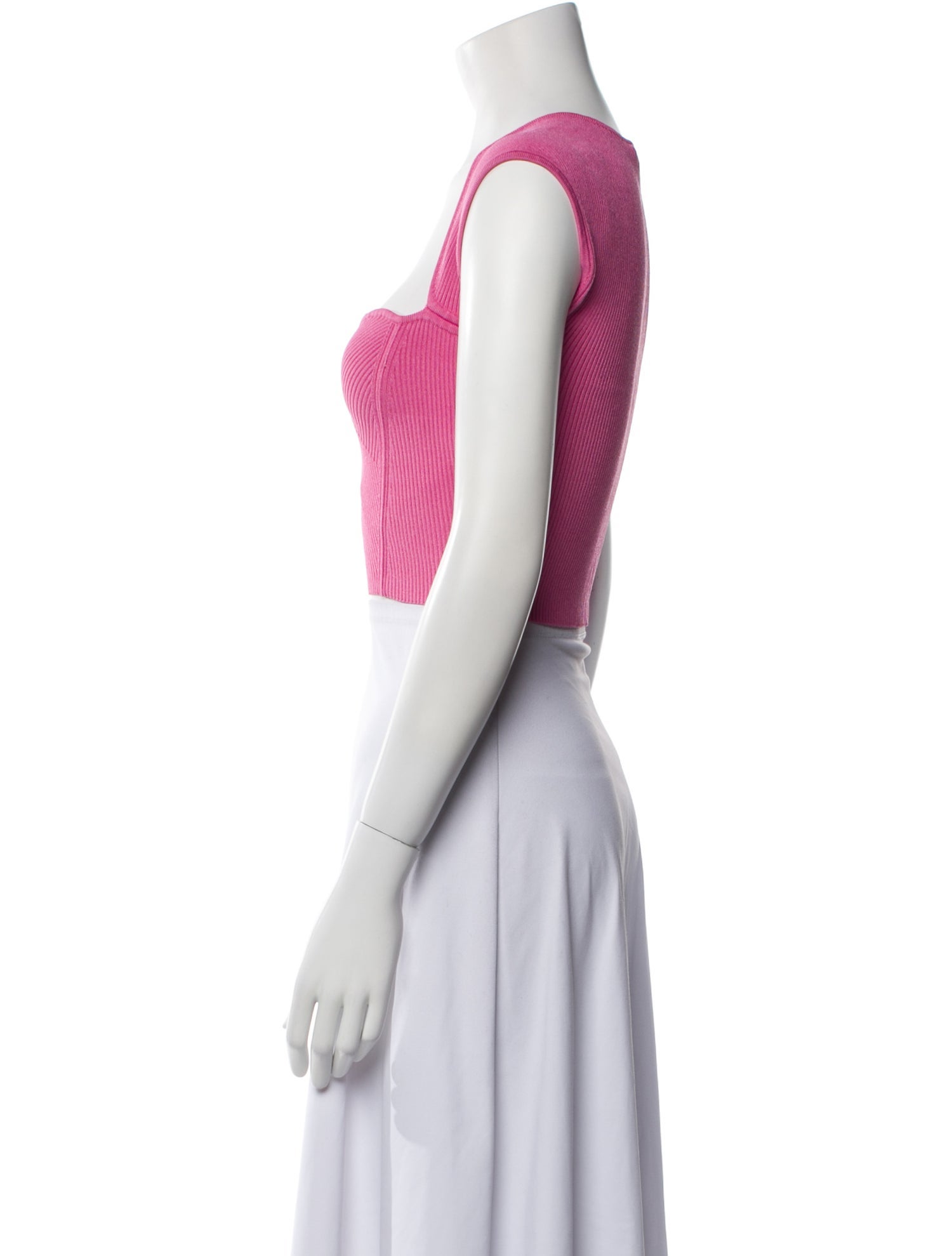 Jonathan Simkhai Square Neckline Sleeveless Crop Top