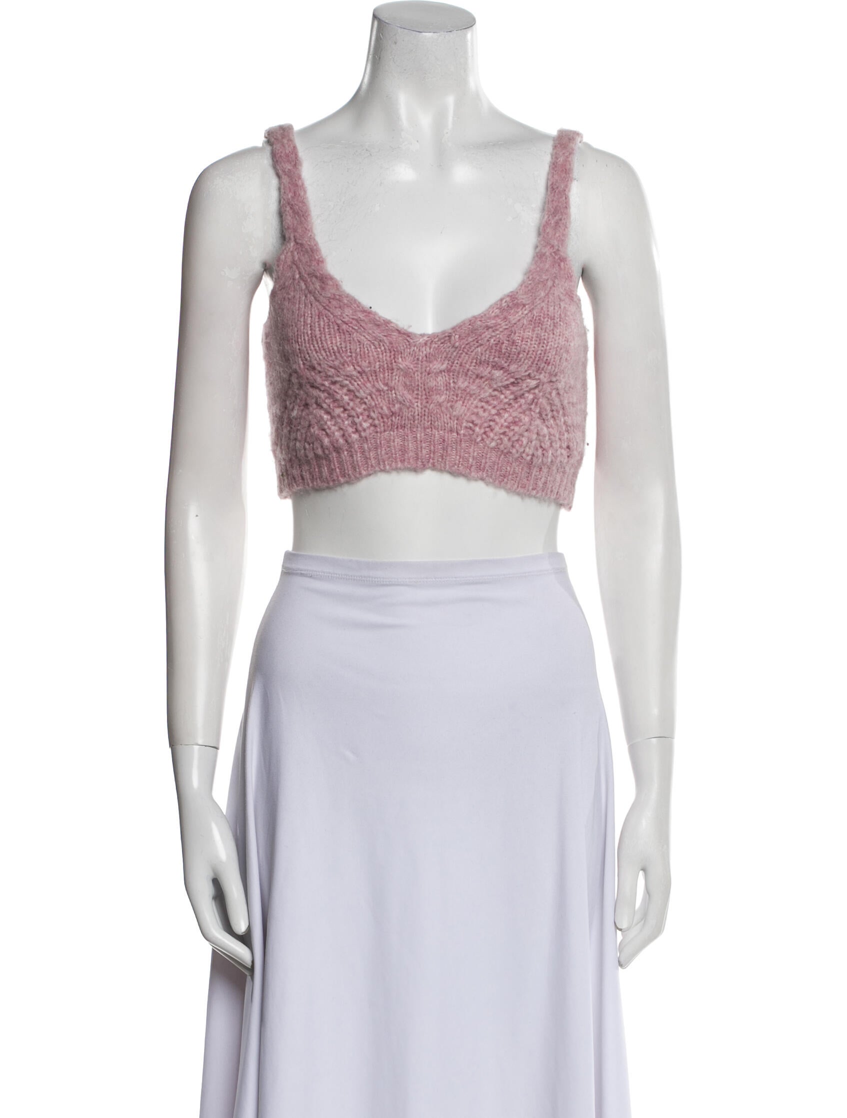 Jonathan Simkhai V-Neck Sleeveless Crop Top
