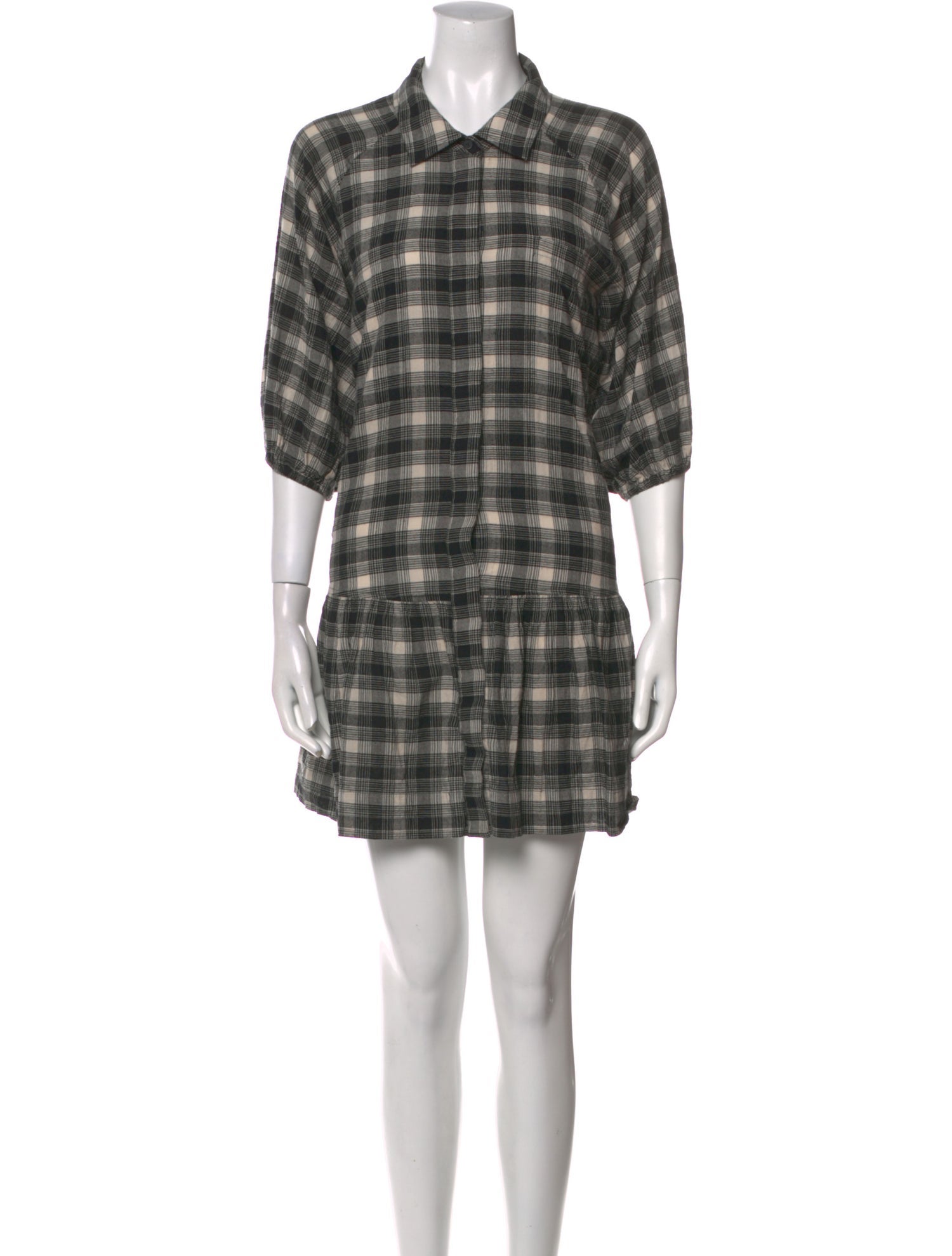 Jonathan Simkhai Plaid Print Mini Dress