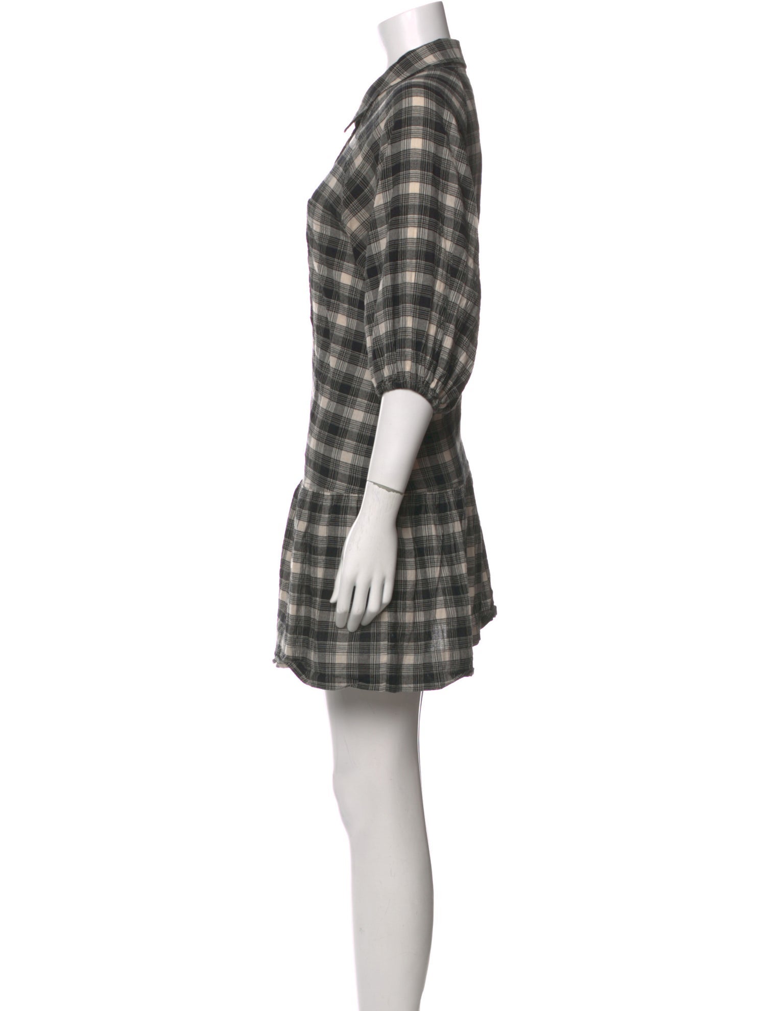Jonathan Simkhai Plaid Print Mini Dress