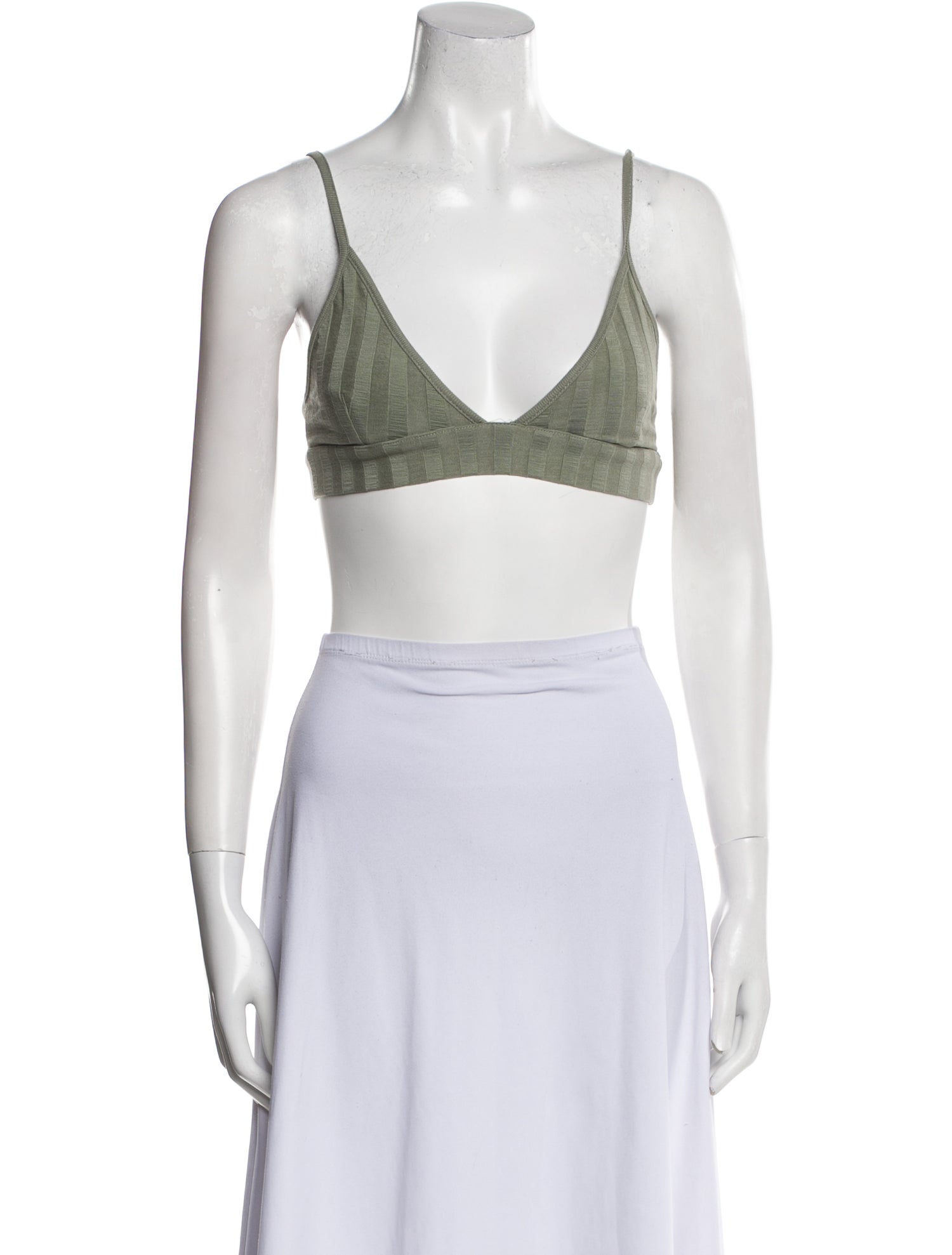 Jonathan Simkhai V-Neck Sleeveless Crop Top