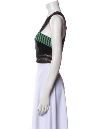 Jonathan Simkhai Square Neckline Sleeveless Crop Top