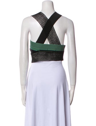 Jonathan Simkhai Square Neckline Sleeveless Crop Top