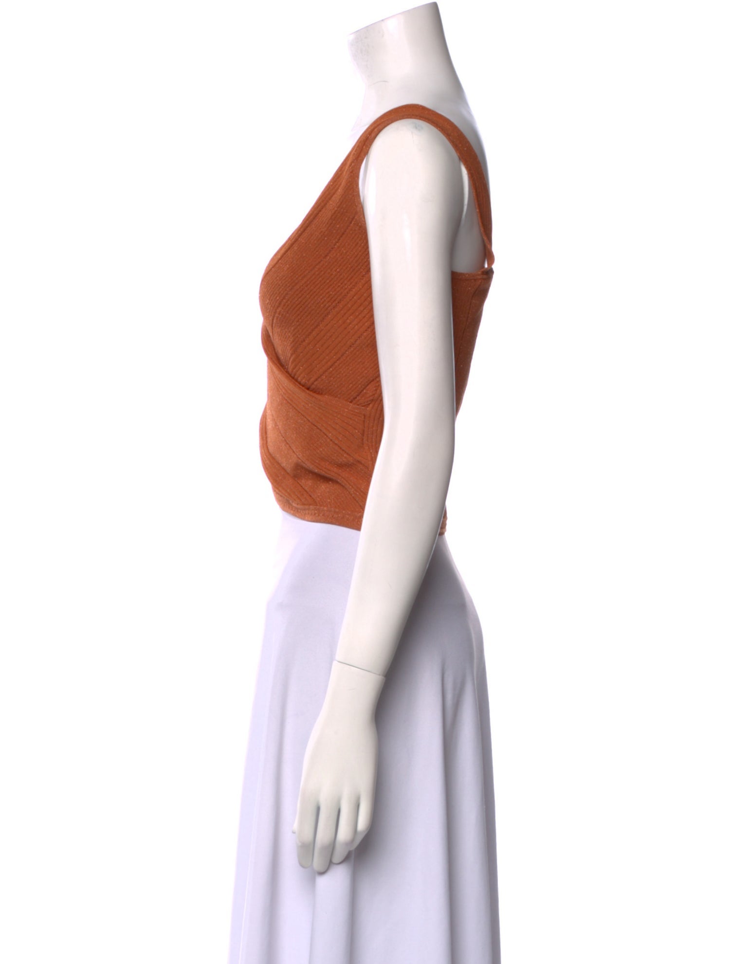 Jonathan Simkhai Square Neckline Sleeveless Crop Top