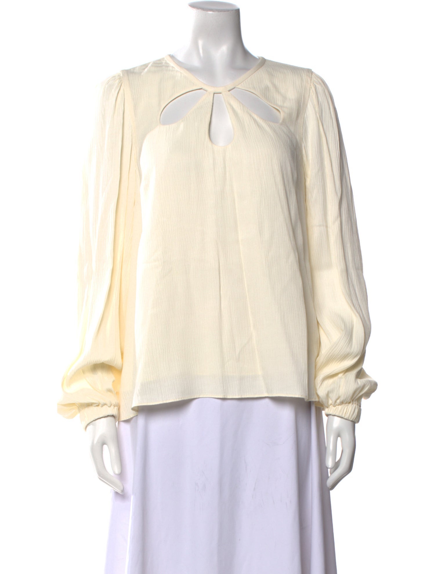 Jonathan Simkhai V-Neck Long Sleeve Blouse