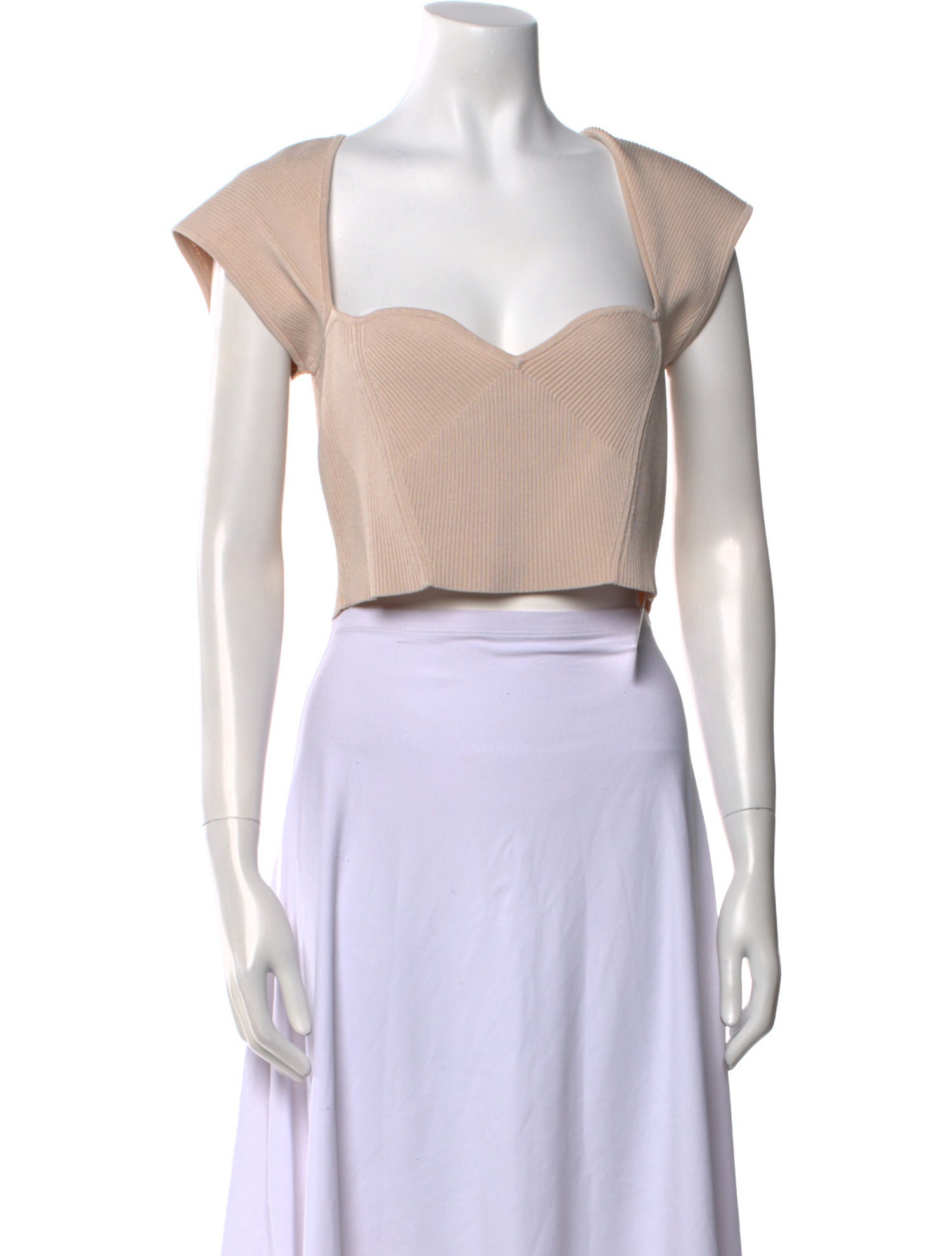 Jonathan Simkhai V-Neck Short Sleeve Crop Top w/ Tags