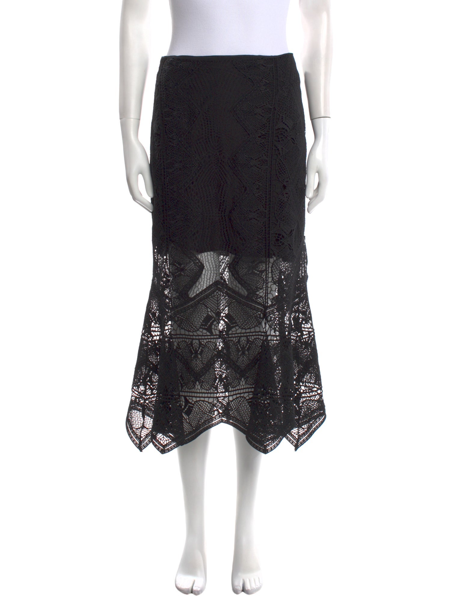 Jonathan Simkhai Lace Pattern Midi Length Skirt