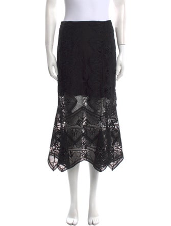 Jonathan Simkhai Lace Pattern Midi Length Skirt