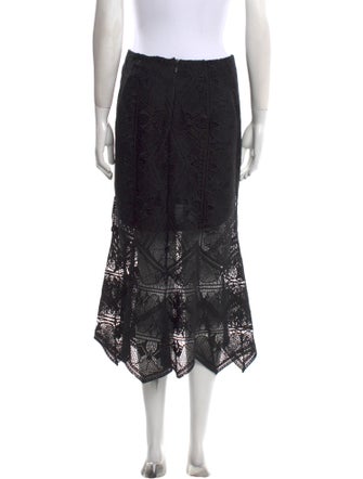 Jonathan Simkhai Lace Pattern Midi Length Skirt