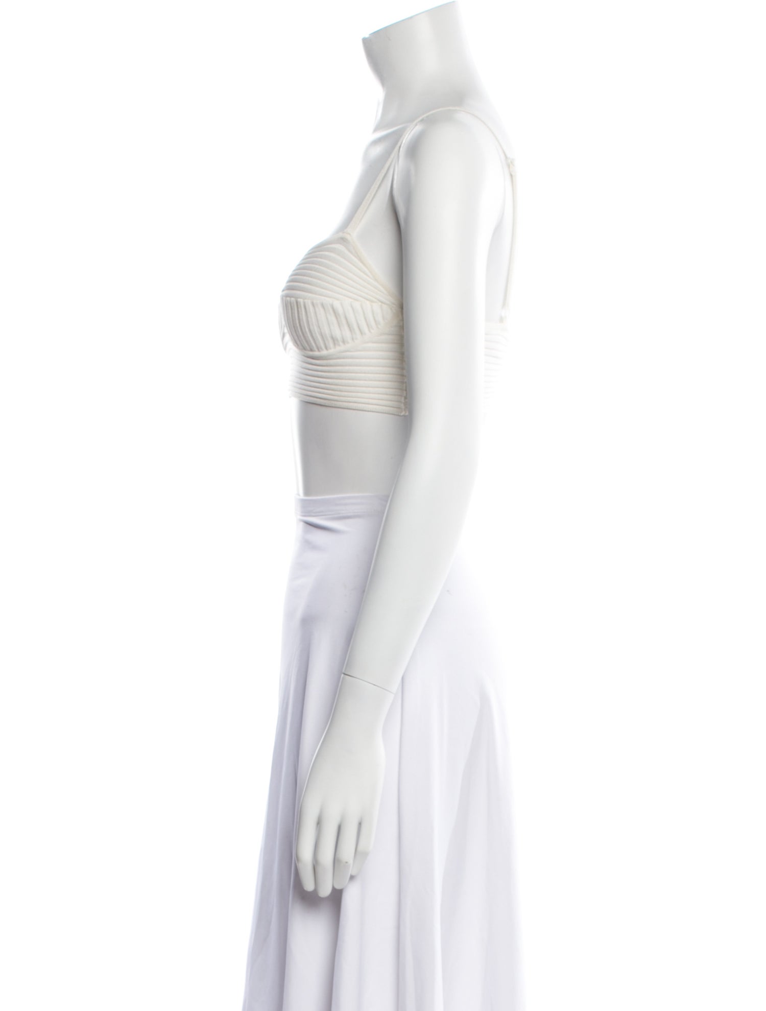 Jonathan Simkhai Square Neckline Sleeveless Crop Top