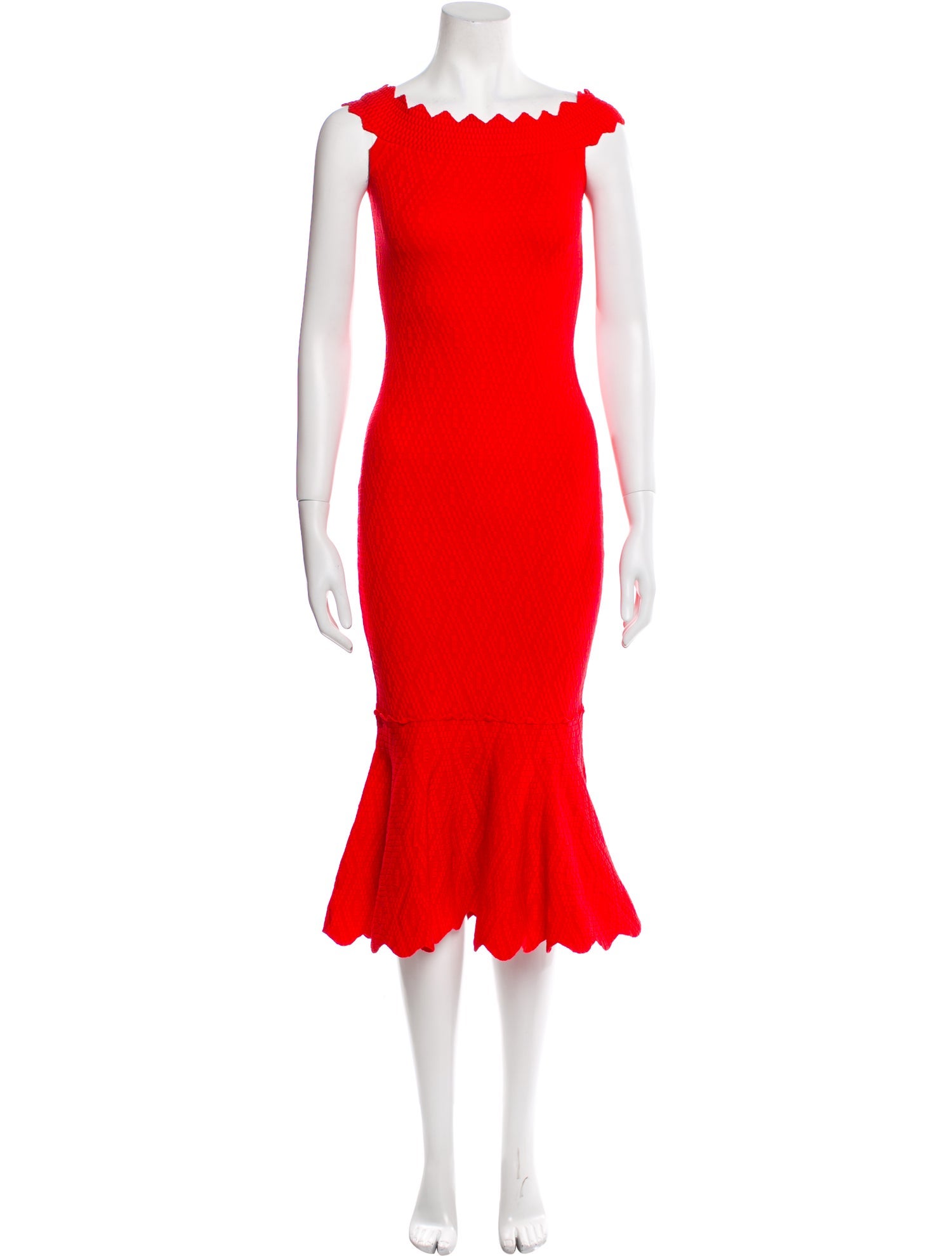 Jonathan Simkhai Bateau Neckline Midi Length Dress
