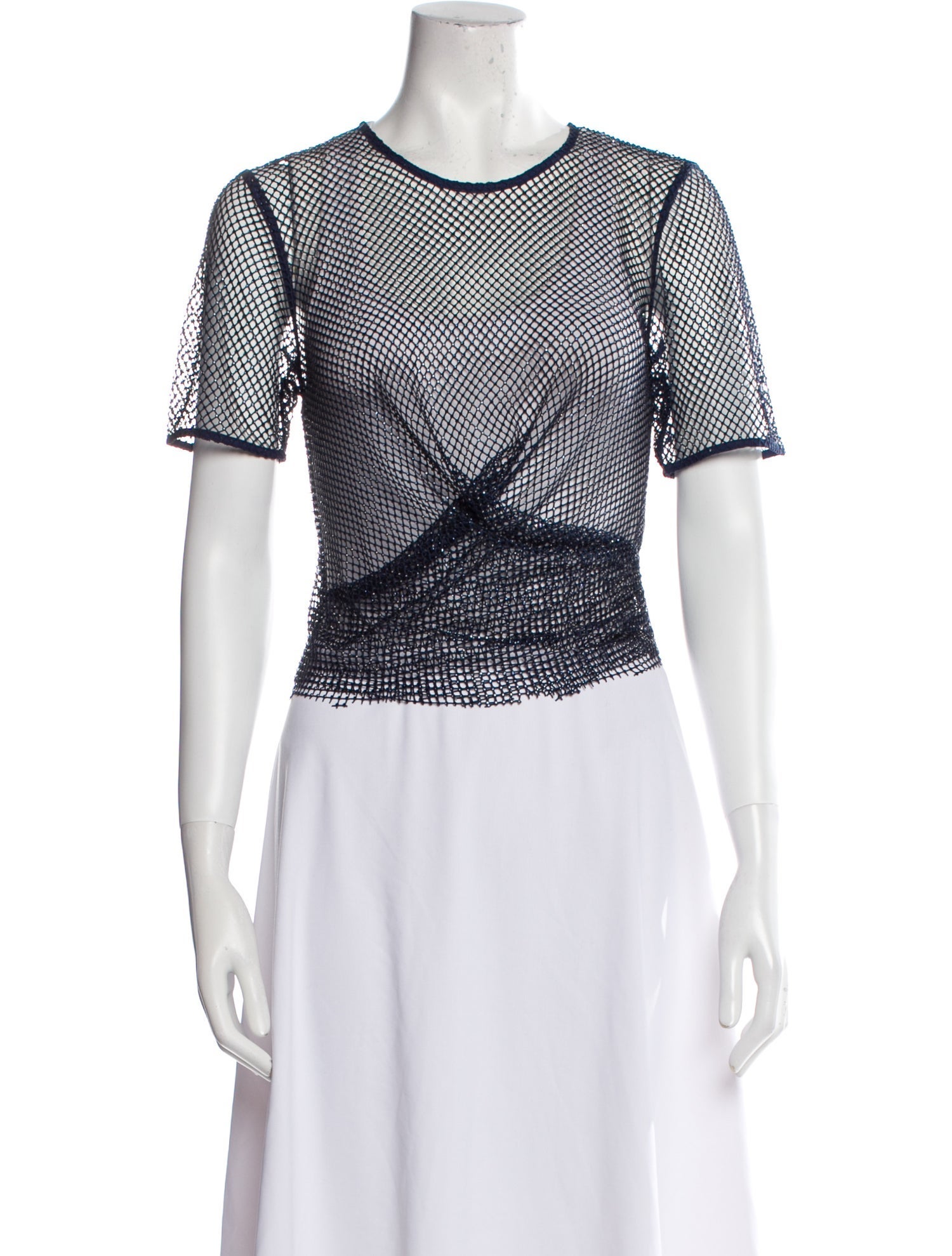 Jonathan Simkhai Crew Neck Short Sleeve Crop Top