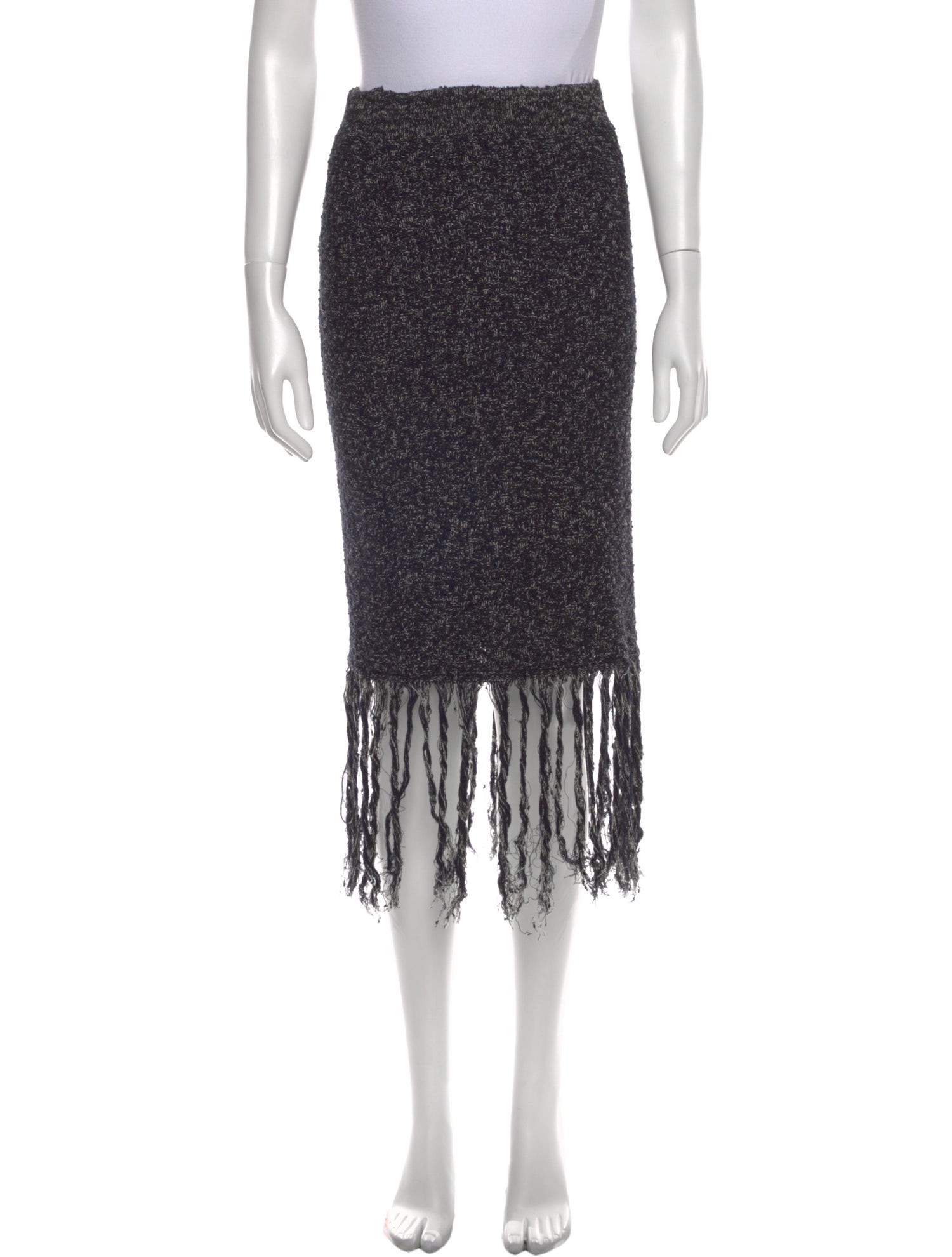 Jonathan Simkhai Tweed Pattern Midi Length Skirt