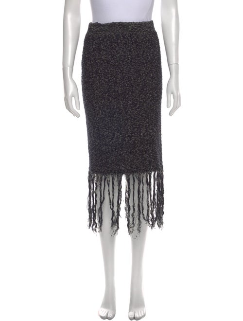 Jonathan Simkhai Tweed Pattern Midi Length Skirt