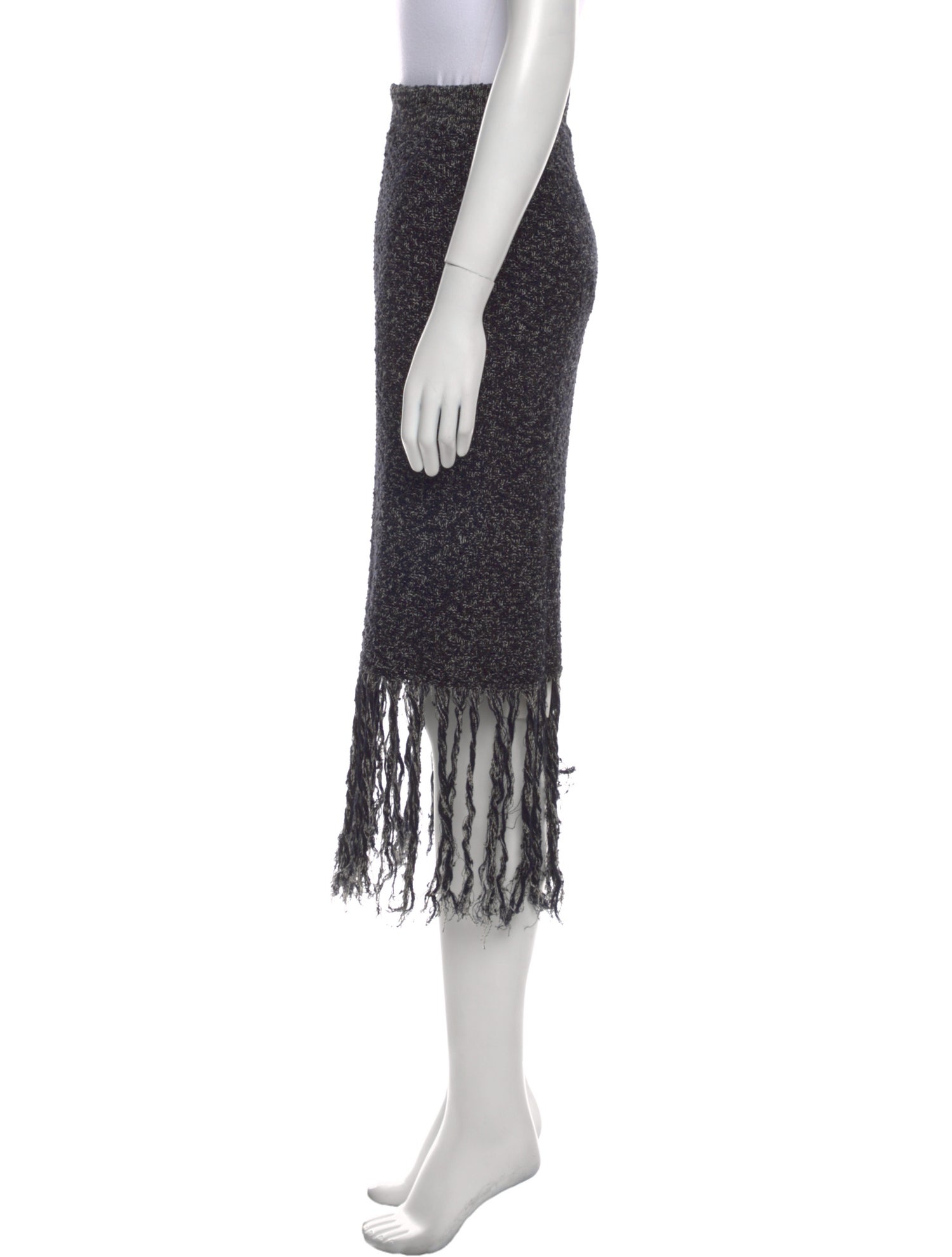 Jonathan Simkhai Tweed Pattern Midi Length Skirt