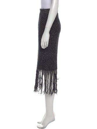 Jonathan Simkhai Tweed Pattern Midi Length Skirt