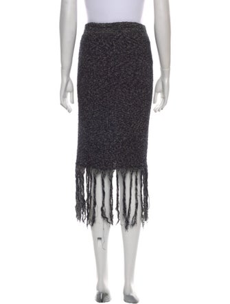 Jonathan Simkhai Tweed Pattern Midi Length Skirt