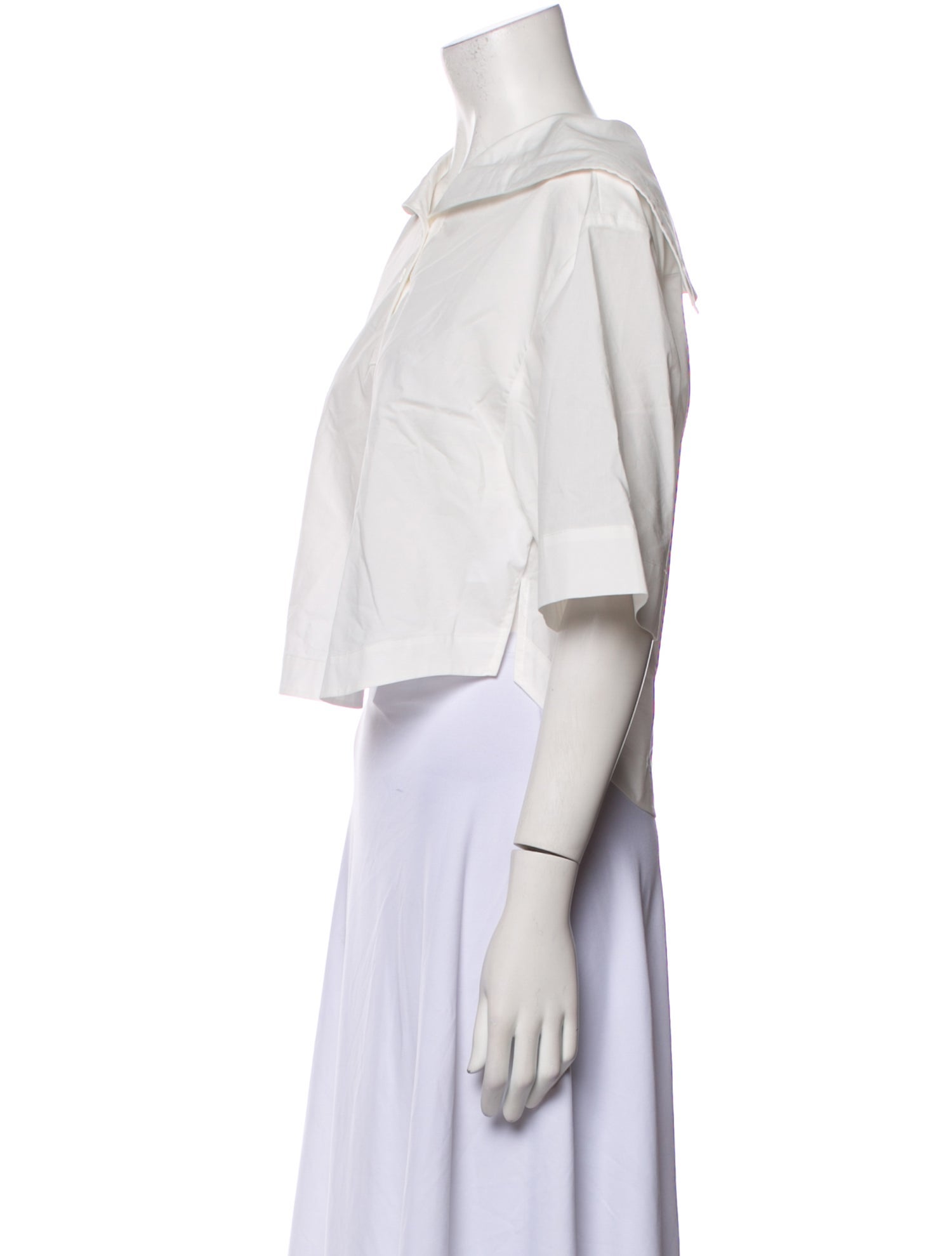 Simkhai Three-Quarter Sleeve Crop Top