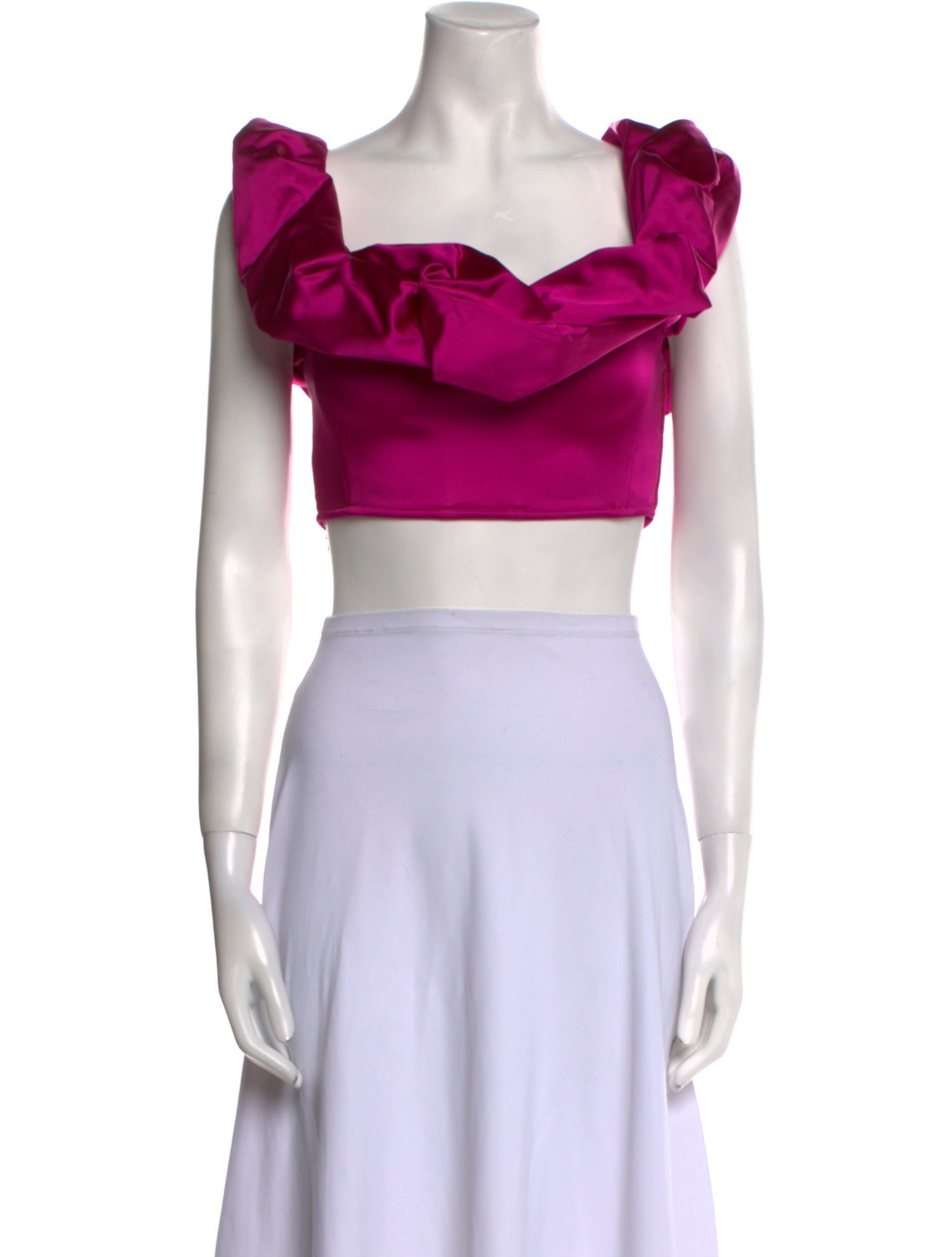 Jonathan Simkhai Square Neckline Sleeveless Crop Top