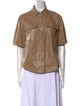 Jonathan Simkhai Short Sleeve Button-Up Top