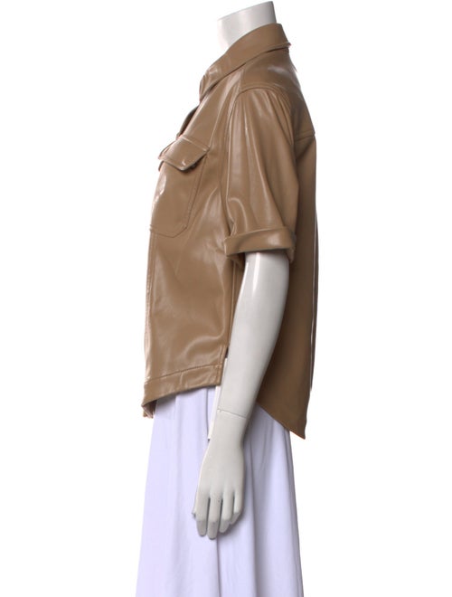 Jonathan Simkhai Short Sleeve Button-Up Top