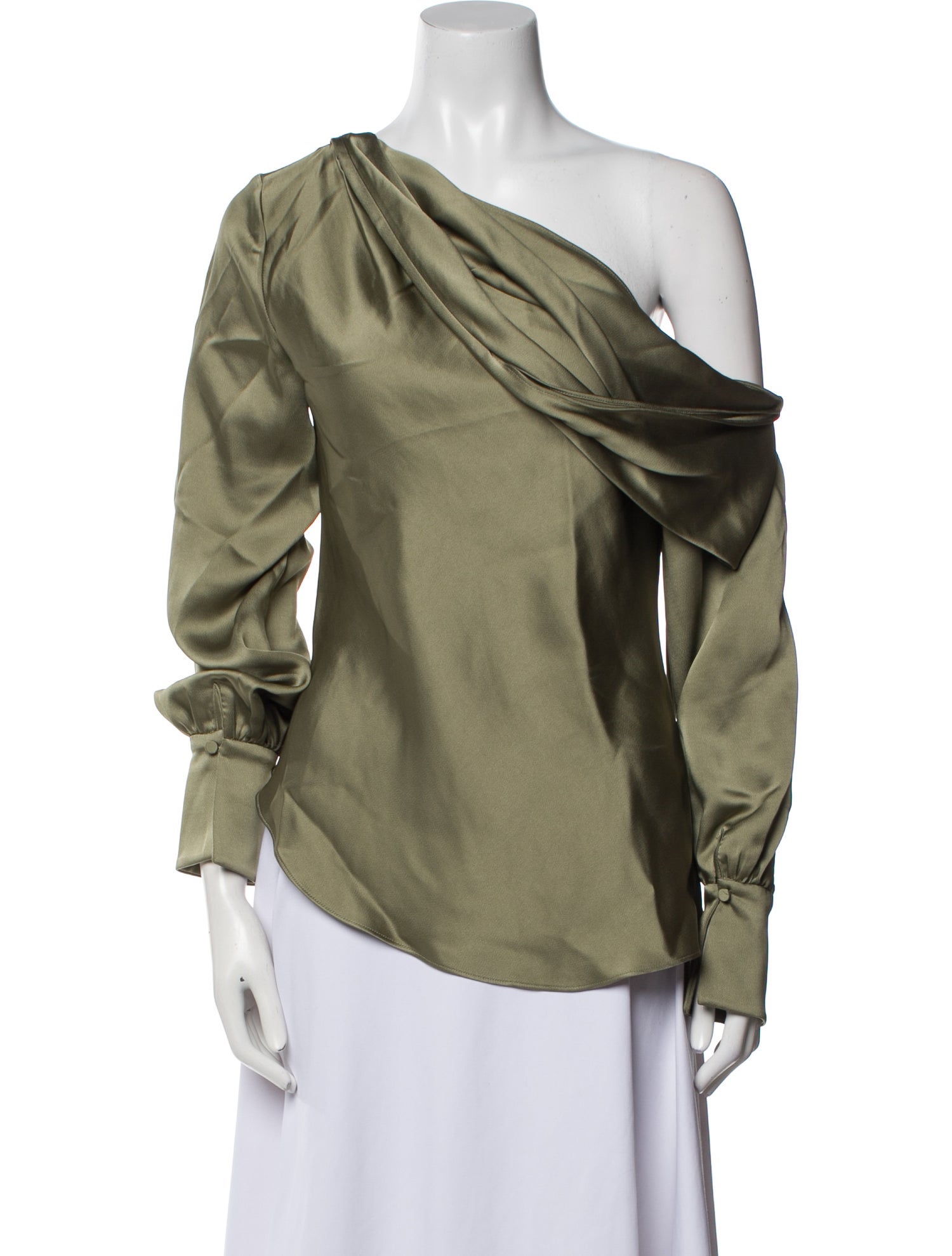 Jonathan Simkhai Asymmetrical Long Sleeve Blouse