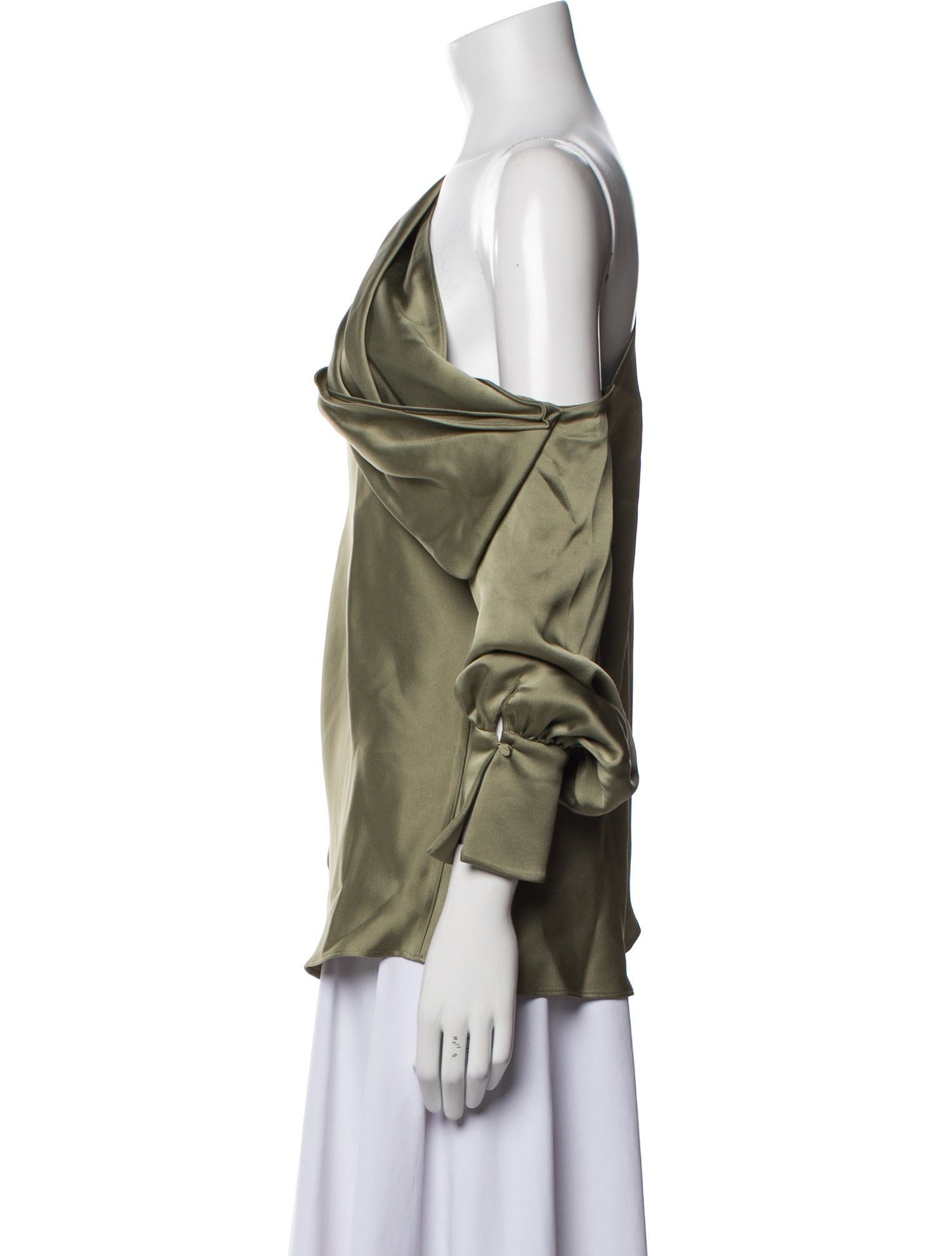 Jonathan Simkhai Asymmetrical Long Sleeve Blouse