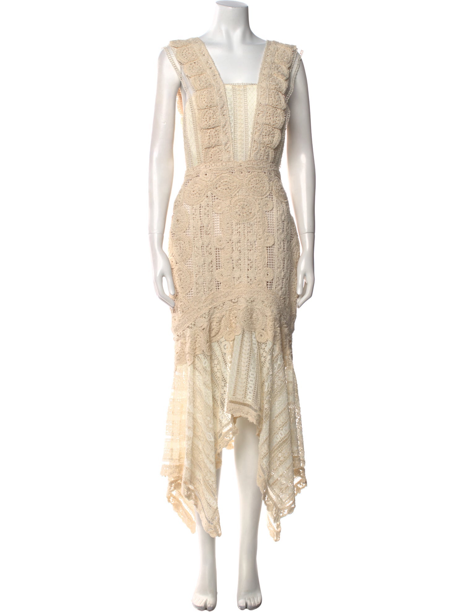 Jonathan Simkhai Lace Pattern Knee-Length Dress