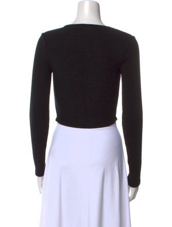 Jonathan Simkhai Square Neckline Long Sleeve Crop Top