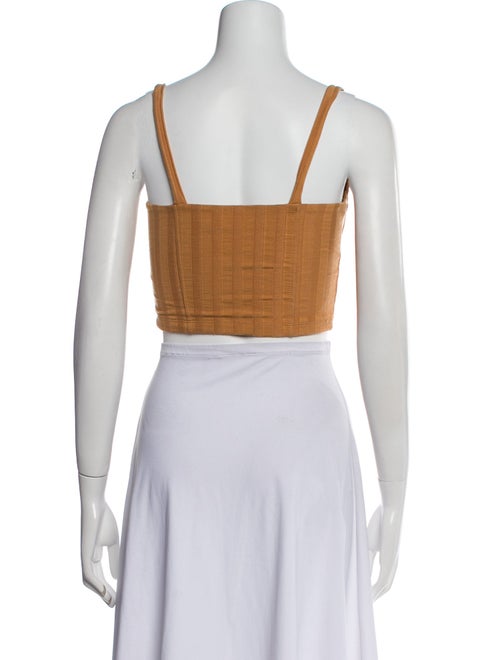 Jonathan Simkhai Square Neckline Sleeveless Crop Top