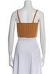 Jonathan Simkhai Square Neckline Sleeveless Crop Top