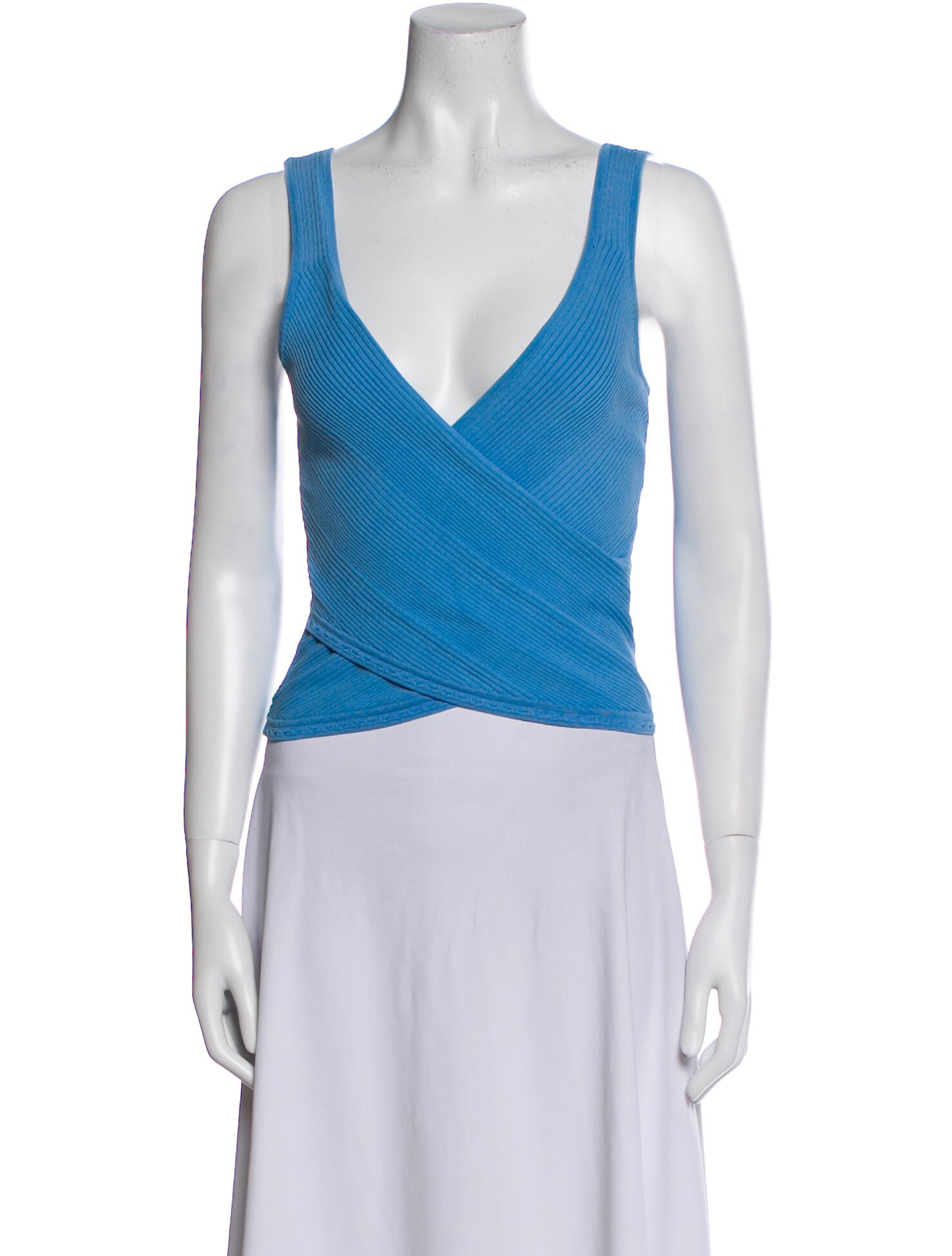 Jonathan Simkhai V-Neck Sleeveless Crop Top