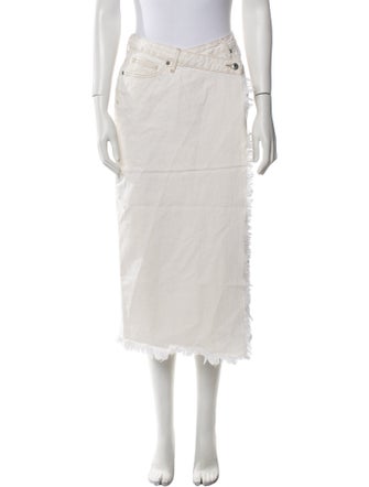 Jonathan Simkhai Raw-Edge Trim Midi Length Skirt