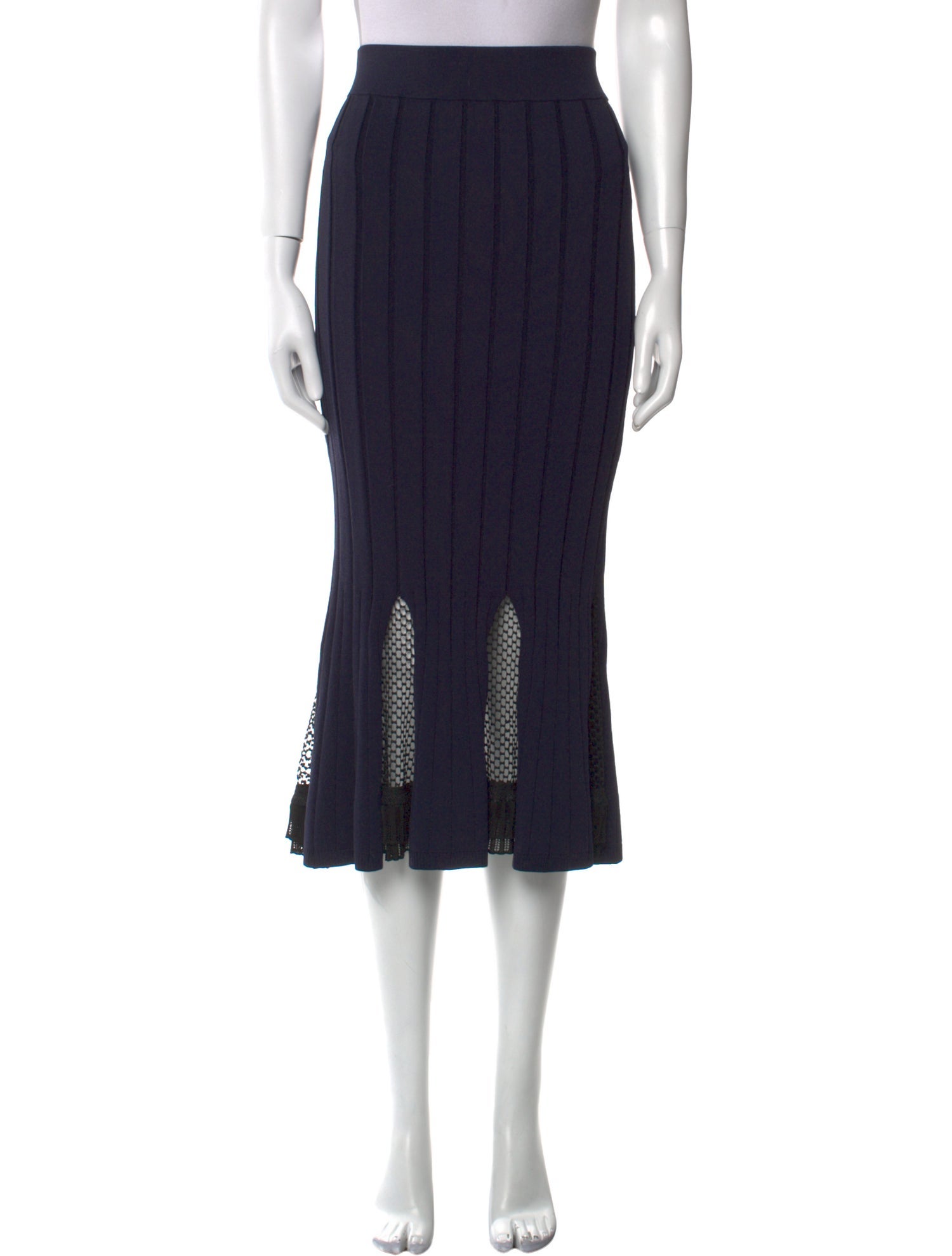 Jonathan Simkhai Mesh Accents Midi Length Skirt