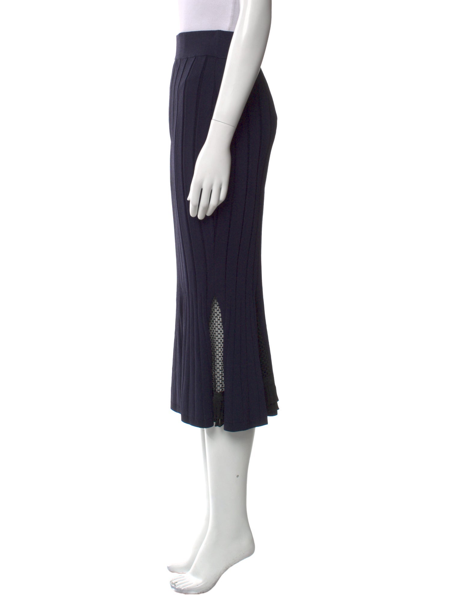 Jonathan Simkhai Mesh Accents Midi Length Skirt